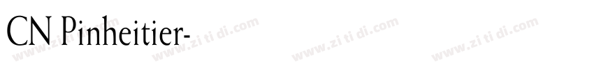 CN Pinheitier字体转换